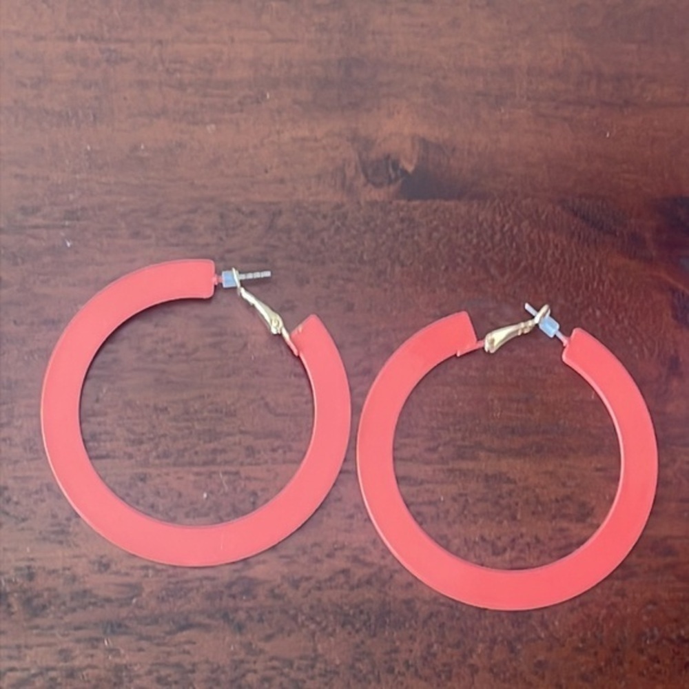 Universal Thread Earrings Cream Metal Hoop stud fashion jewelry New size Large